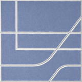 Periwinkle 18mm Layered Engraved Subway felt sample with white offset stepped line grooves