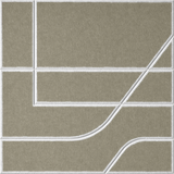 Sage 18mm Layered Engraved Subway felt sample with white offset stepped line grooves