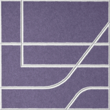 Wisteria 18mm Layered Engraved Subway felt sample with white offset stepped line grooves
