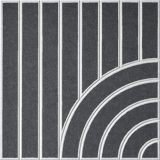 Modern grey acoustic wall tile with burial lines and layered curved pattern