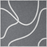 Armor 18mm Layered Engraved Topo felt sample with white flowing topographic line grooves