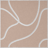 Cashmere 18mm Layered Engraved Topo felt sample with white flowing topographic line grooves