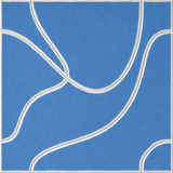 Cayman 18mm Layered Engraved Topo felt sample with white flowing topographic line grooves