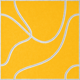 Dandelion 18mm Layered Engraved Topo felt sample with white flowing topographic line grooves