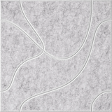 Nickel 18mm Layered Engraved Topo felt sample with white flowing topographic line grooves