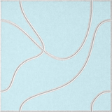 Powder Blue 18mm Layered Engraved Topo felt sample with white flowing topographic line grooves