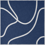 Admiral 18mm Layered Engraved Topo felt sample with white flowing topographic line grooves