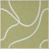 Aloe 18mm Layered Engraved Topo felt sample with white flowing topographic line grooves