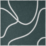Atlantic 18mm Layered Engraved Topo felt sample with white flowing topographic line grooves