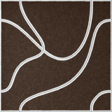 Cocoa 18mm Layered Engraved Topo felt sample with white flowing topographic line grooves