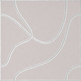 Latte 18mm Layered Engraved Topo felt sample with white flowing topographic line grooves