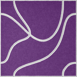 Lavender 18mm Layered Engraved Topo felt sample with white flowing topographic line grooves