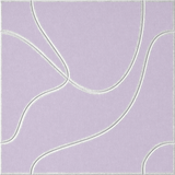 Lilac 18mm Layered Engraved Topo felt sample with white flowing topographic line grooves