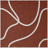Moab 18mm Layered Engraved Topo felt sample with white flowing topographic line grooves