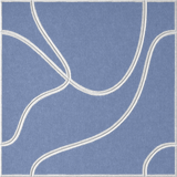Periwinkle 18mm Layered Engraved Topo felt sample with white flowing topographic line grooves