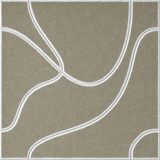 Sage 18mm Layered Engraved Topo felt sample with white flowing topographic line grooves