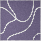 Wisteria 18mm Layered Engraved Topo felt sample with white flowing topographic line grooves