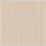 Modern cream acoustic felt tile with repeating arches and vertical lines