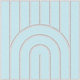 Light Blue sound absorbing felt tile with a modern arched pattern