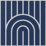 Blue acoustic felt tile with modern design