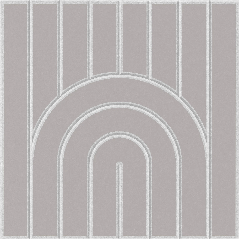 18mm Layered Engraved Zen felt sample in Fog