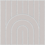Cream acoustic wall panel with minimalist geometric arch pattern