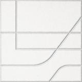 Zinc 18mm Layered Engraved Subway felt sample with white offset stepped line grooves