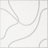 Zinc 18mm Layered Engraved Topo felt sample with white flowing topographic line grooves