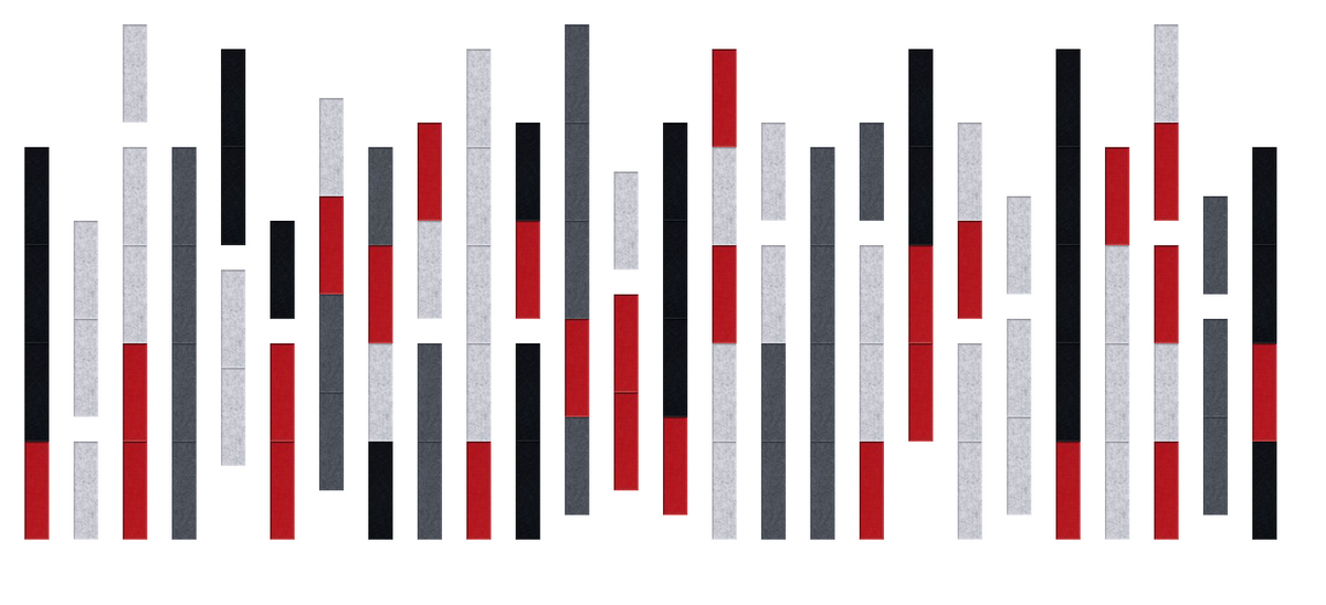 RED Black and white stripes Design