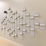 Cream felt acoustic tiles with points of dimension