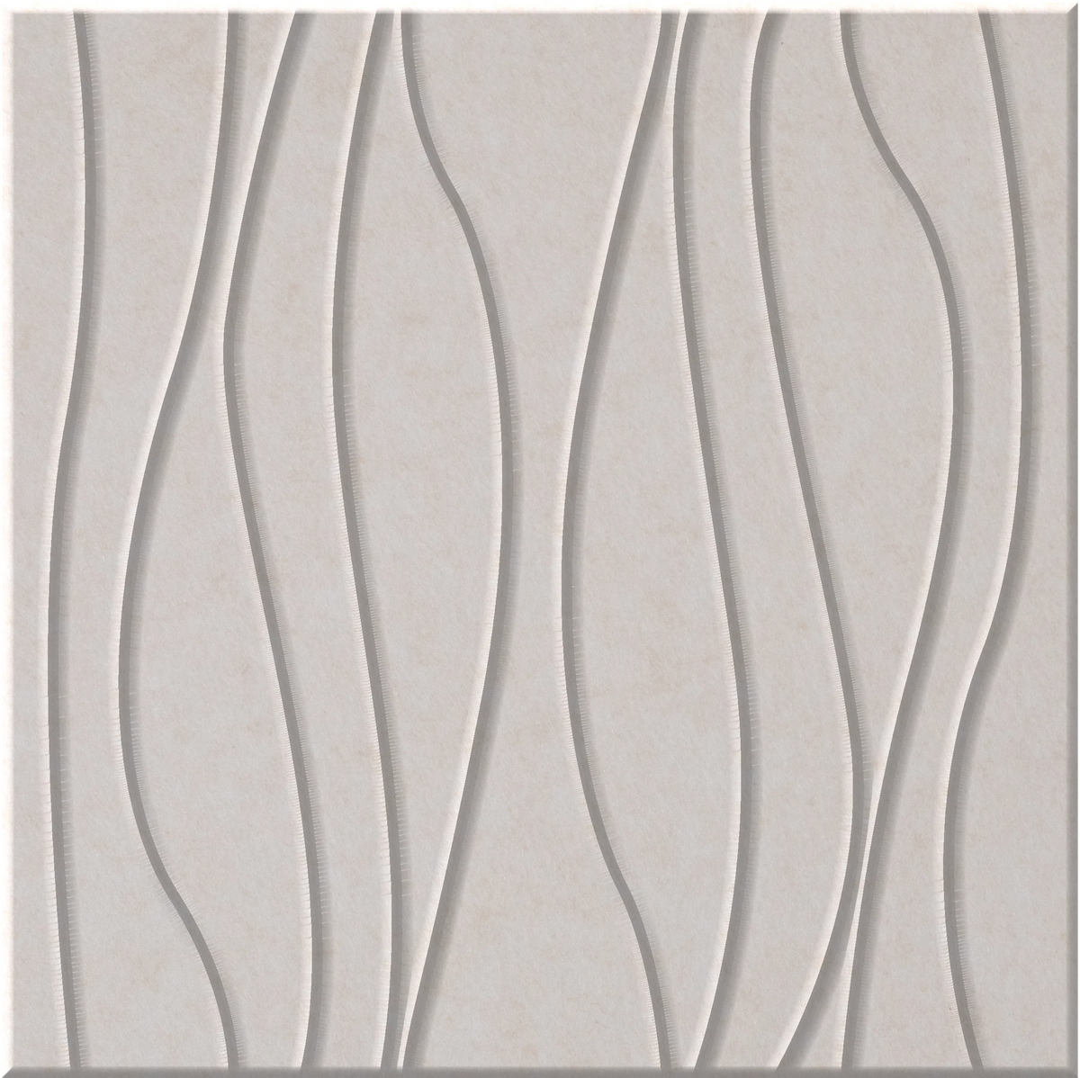 Latte 9mm Engraved River felt sample with wavy vertical grooves