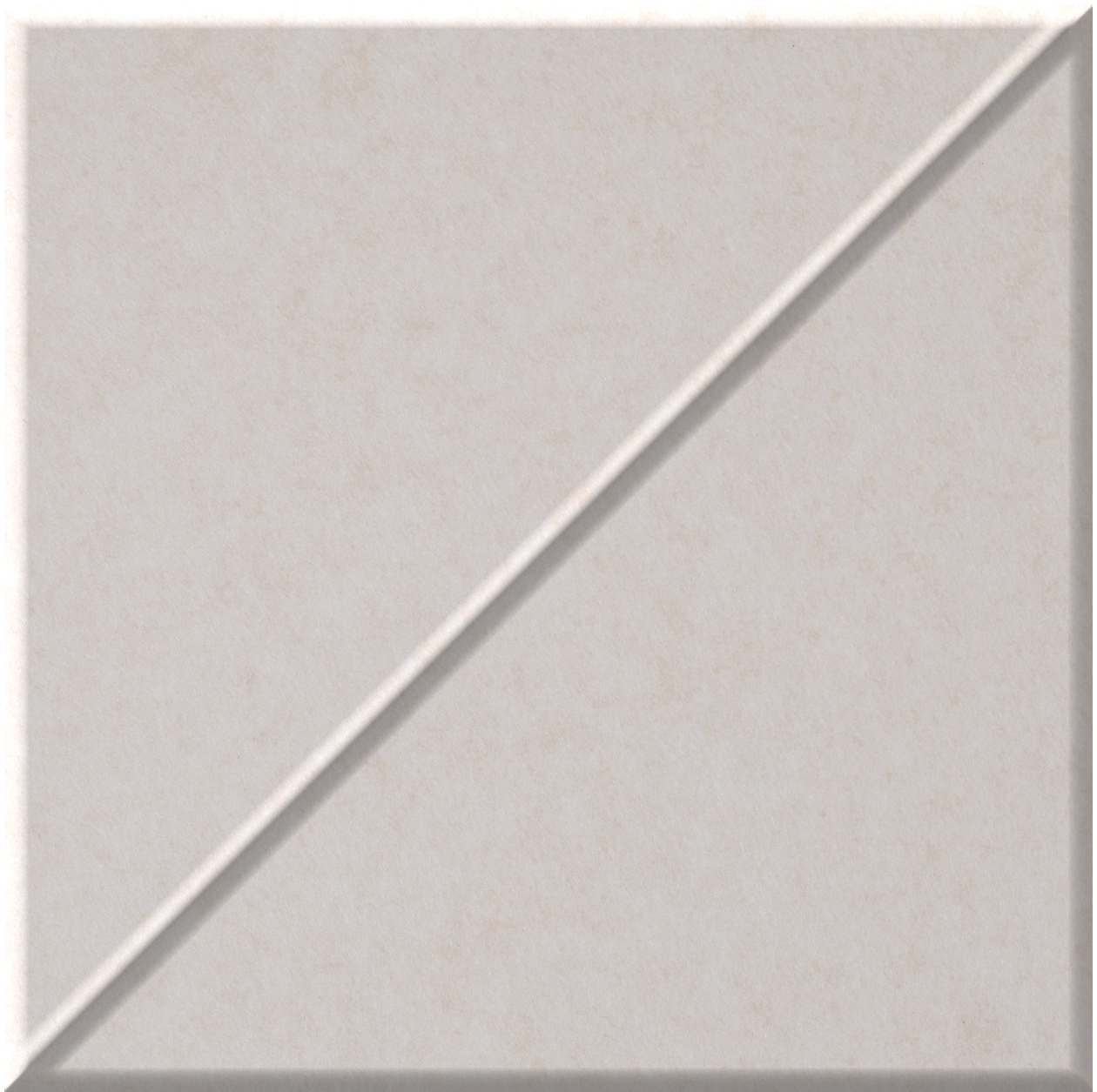 Beige tile with diagonal slash line running from upper right to lower left.