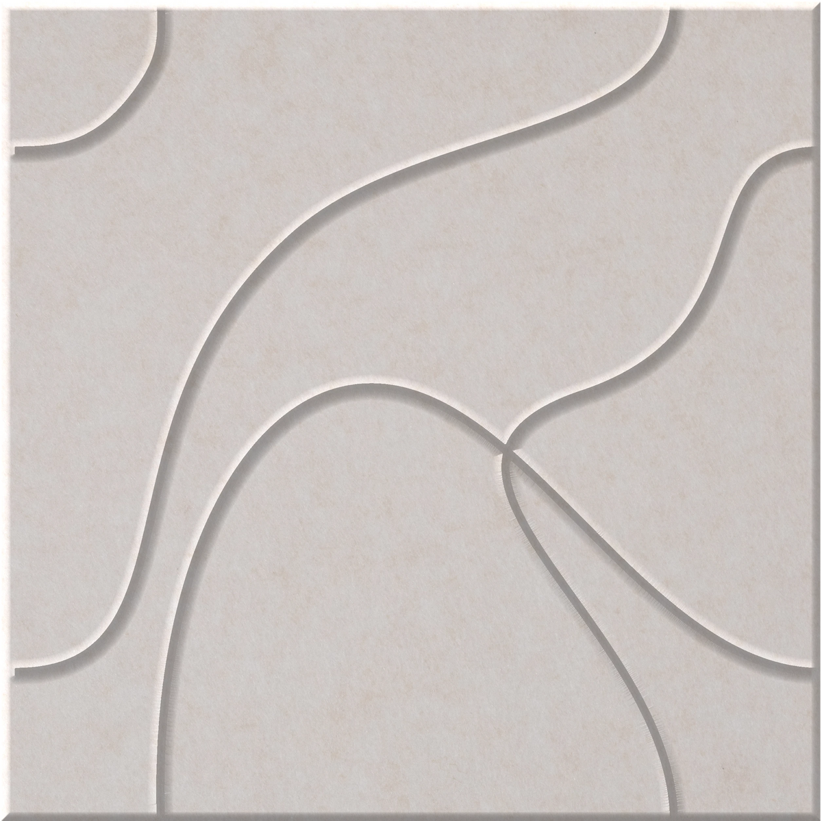 Latte 9mm Engraved Topo felt sample with flowing topographic line grooves