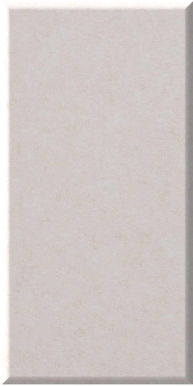 Pale gray rectangular tile with textured surface and beveled edge on right side.