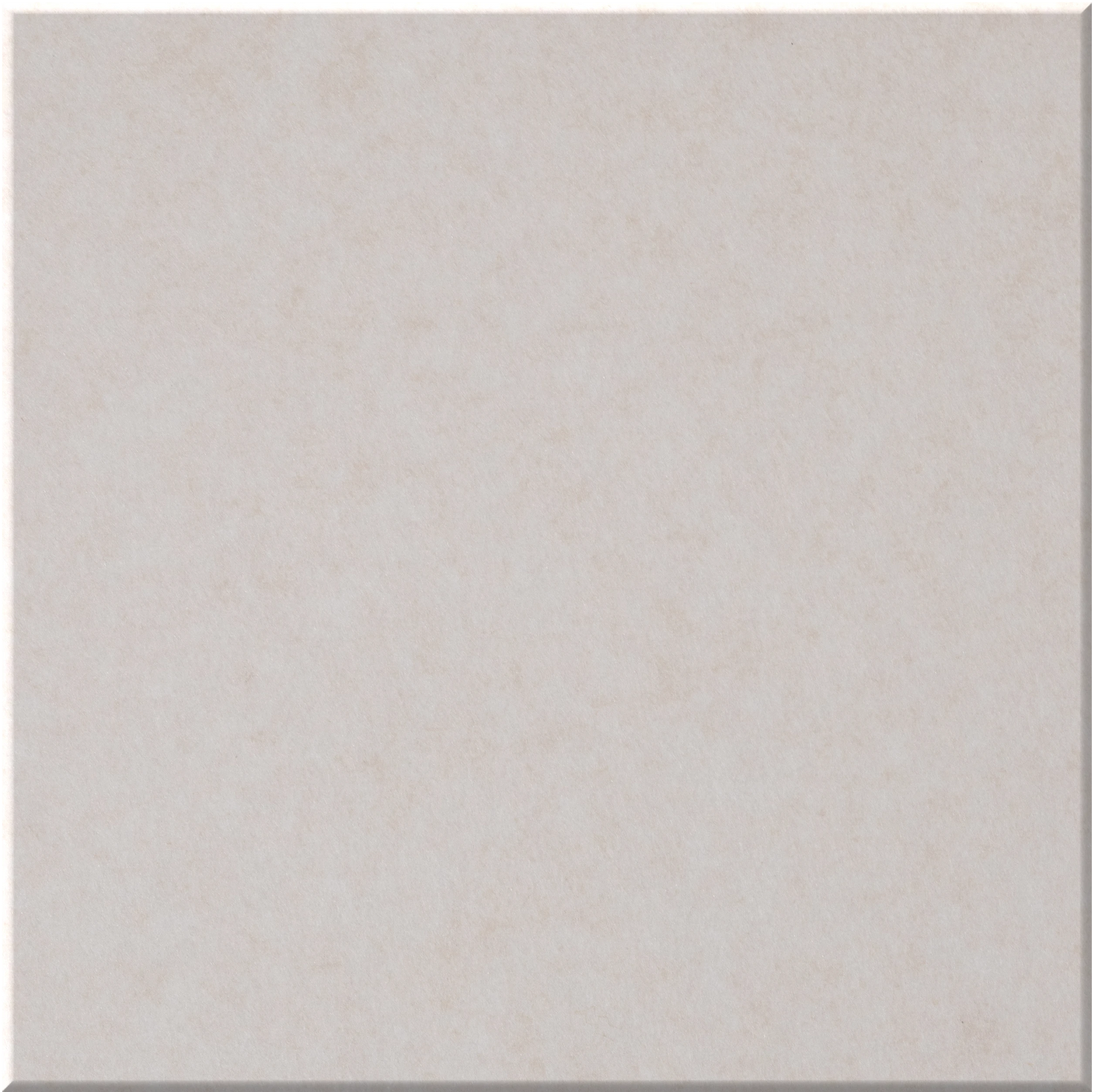 Beige square tile with matte finish and subtle texture throughout.