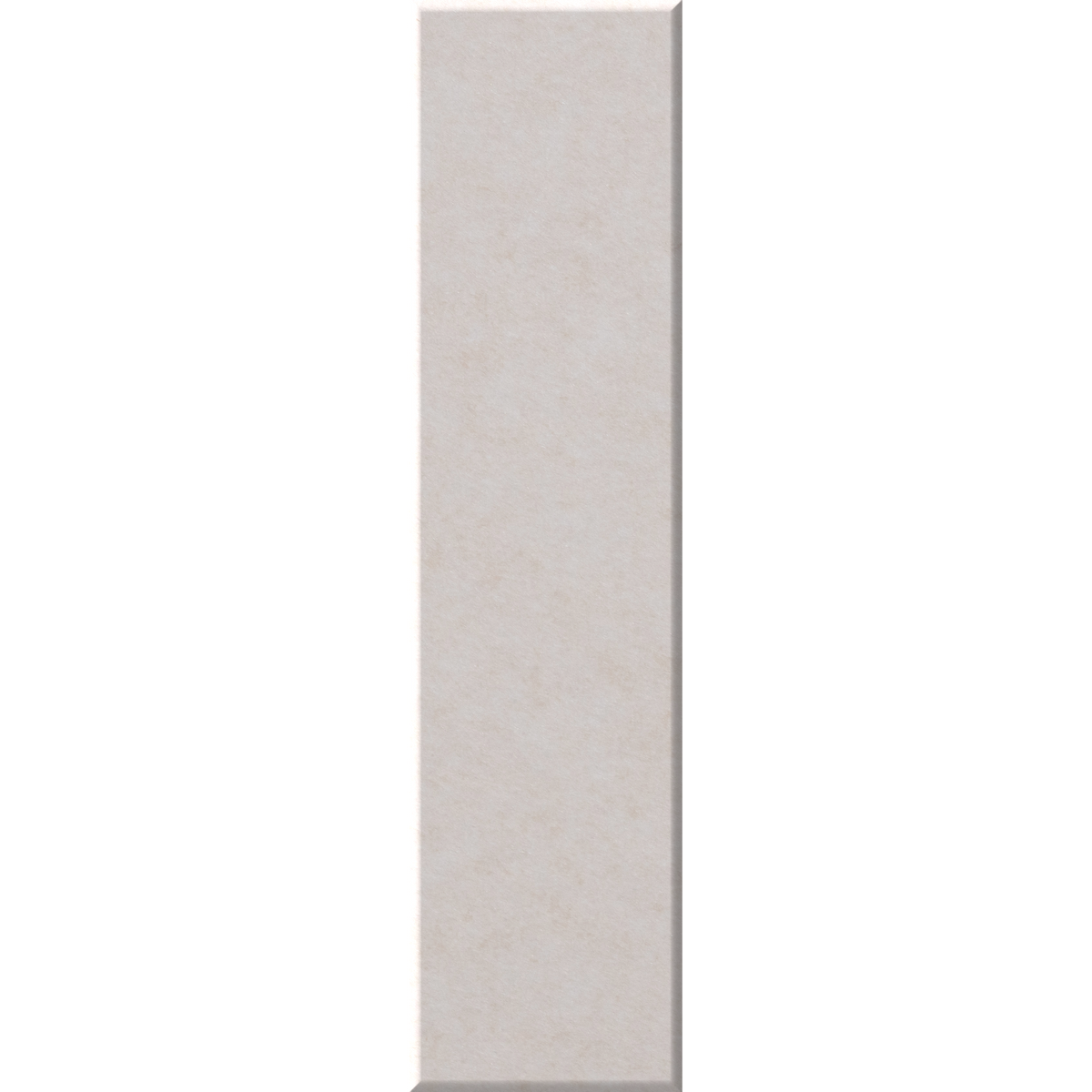 A tall, narrow rectangular tile or panel with a light warm gray and off-white marbled texture, shown vertically against a plain white background.