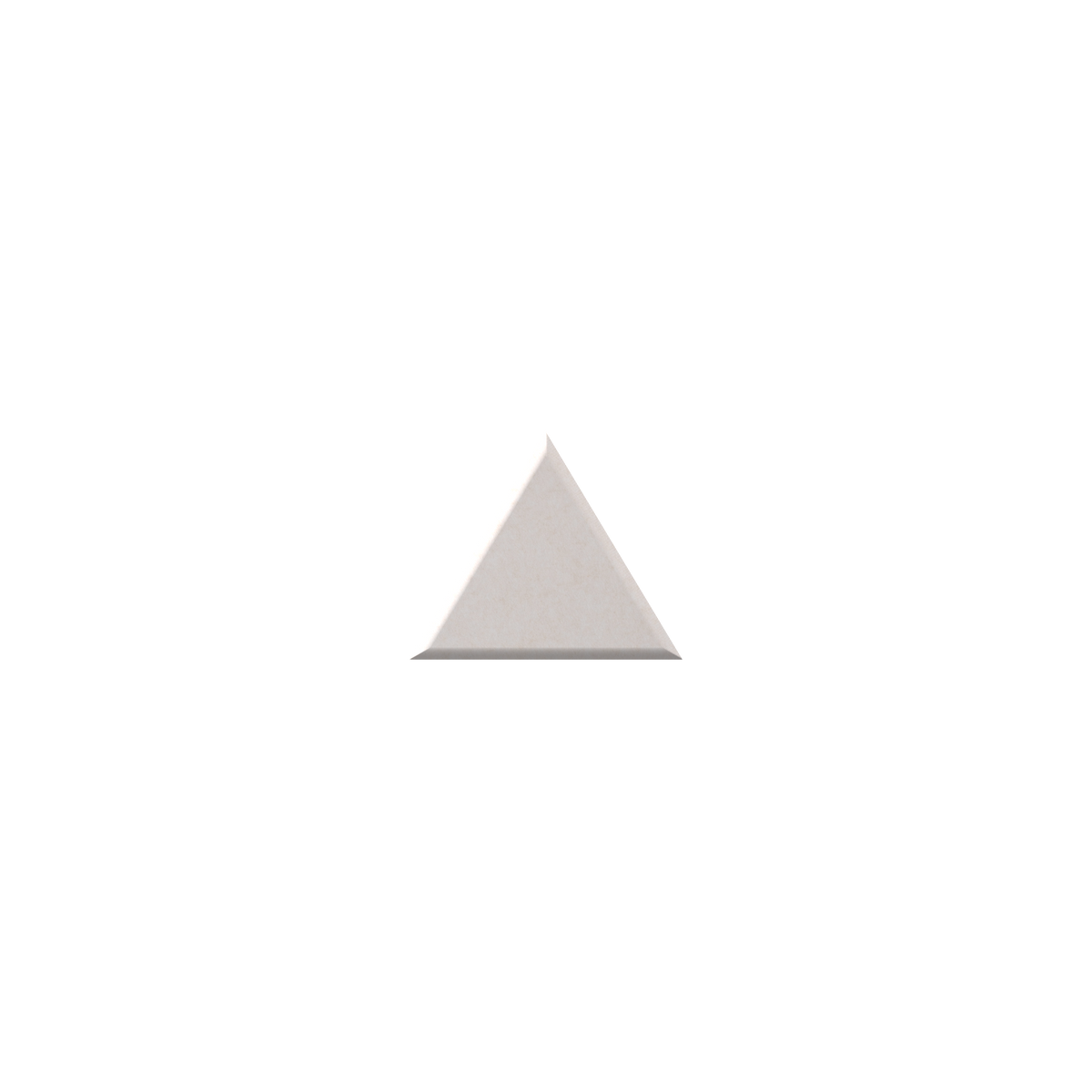 Light gray triangle on a white background.