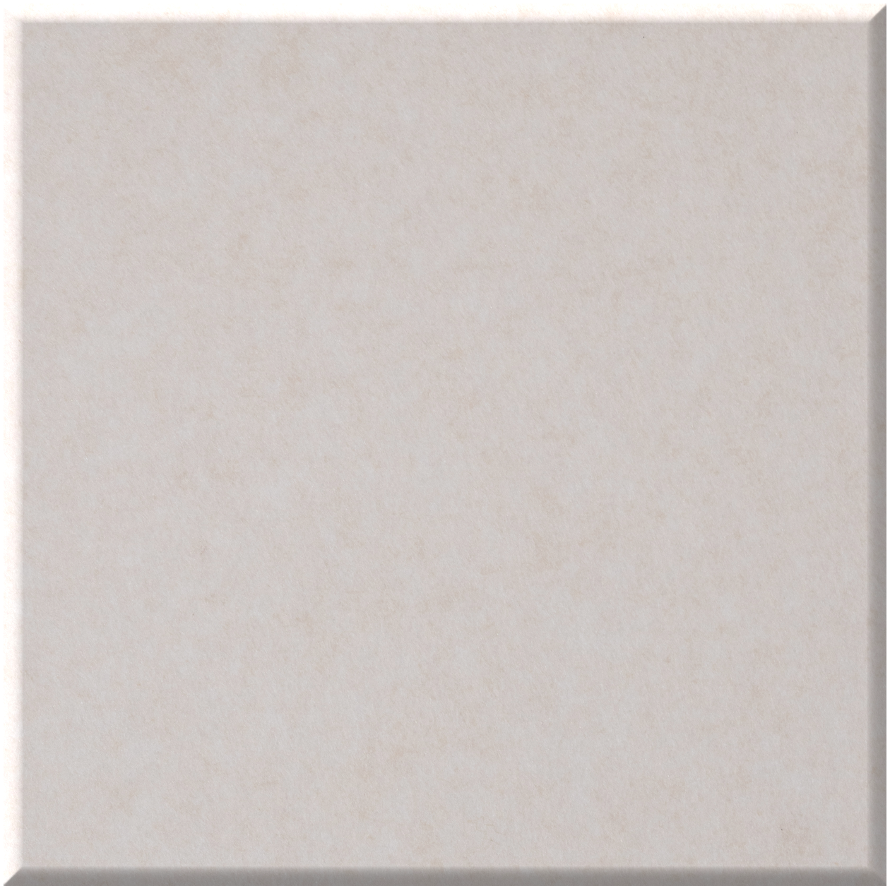 Beige square tile with matte finish and subtle texture.