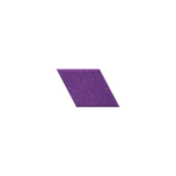 Purple acoustic diamond on a white background.