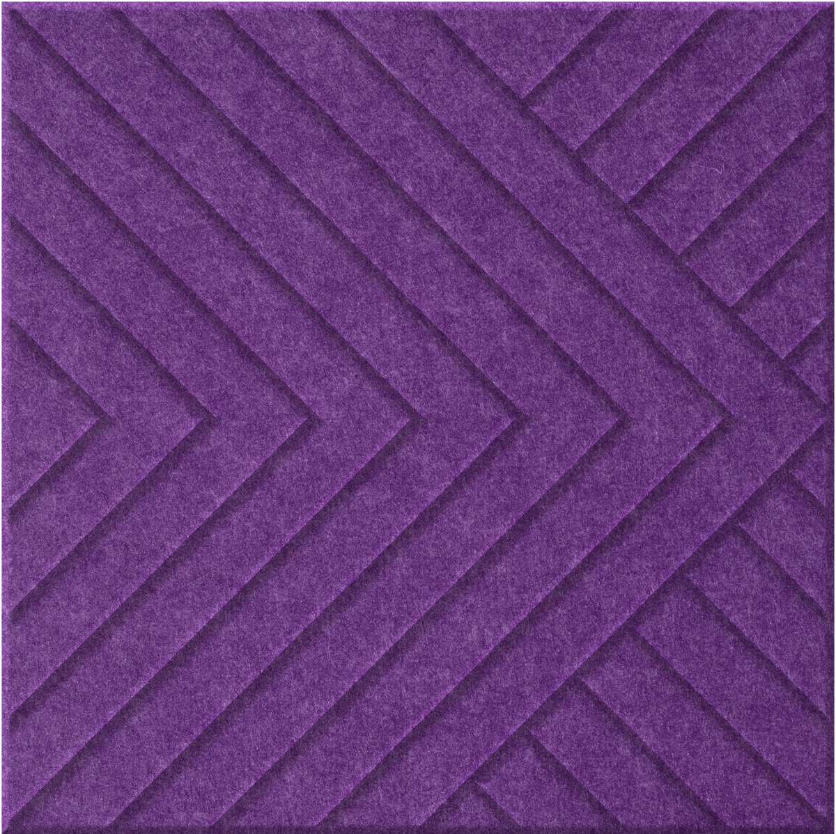 Lavender 9mm Engraved Converge felt sample with chevron grooves