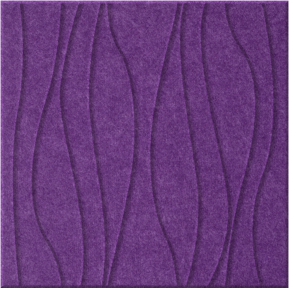 Lavender 9mm Engraved River felt sample with wavy vertical grooves