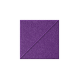 A square purple felt or fabric swatch with a diagonal seam, centered on a plain white background.