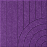 Lavender 9mm Engraved Tangent felt sample with concentric quarter circle grooves