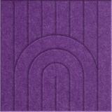 Lavender 9mm Engraved Zen felt sample with nested arch grooves
