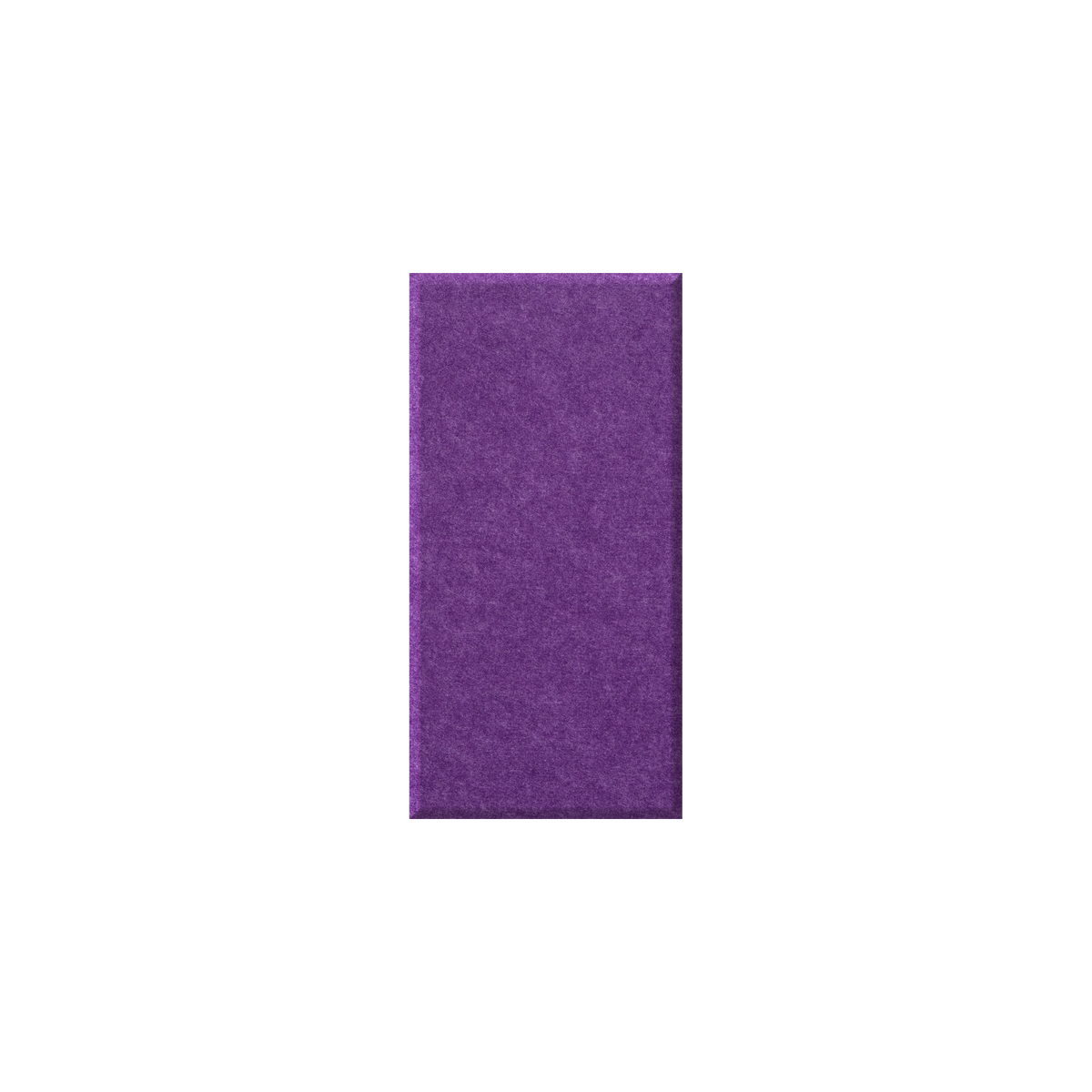 A vertical rectangular purple textured swatch centered on a plain white background.