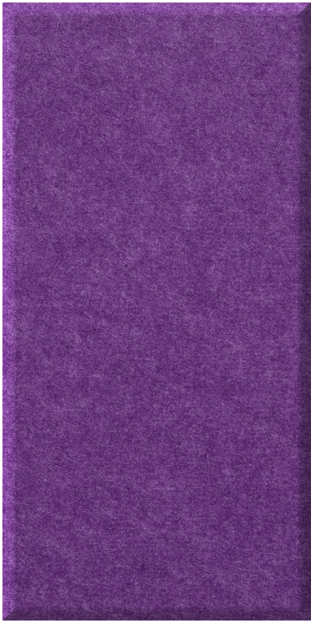 Purple felt tile with textured surface in vertical rectangular format.