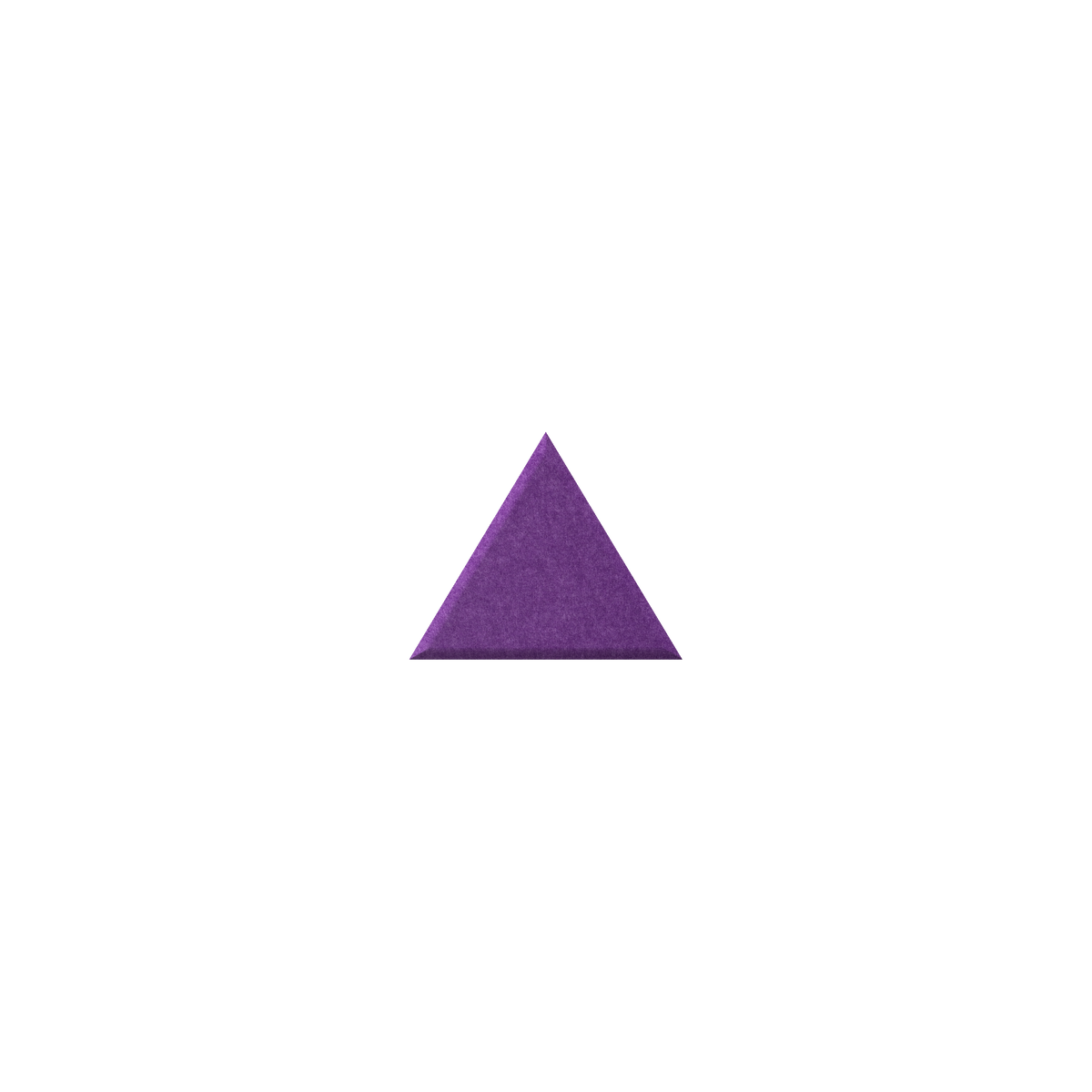 Purple triangle on a white background.