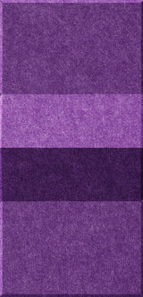 Four rectangular tiles in varying shades of purple, arranged vertically with textured surfaces.