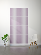 Lavender felt sheet with parallel vertical engraved lines creating a striped pattern across the large rectangular surface.