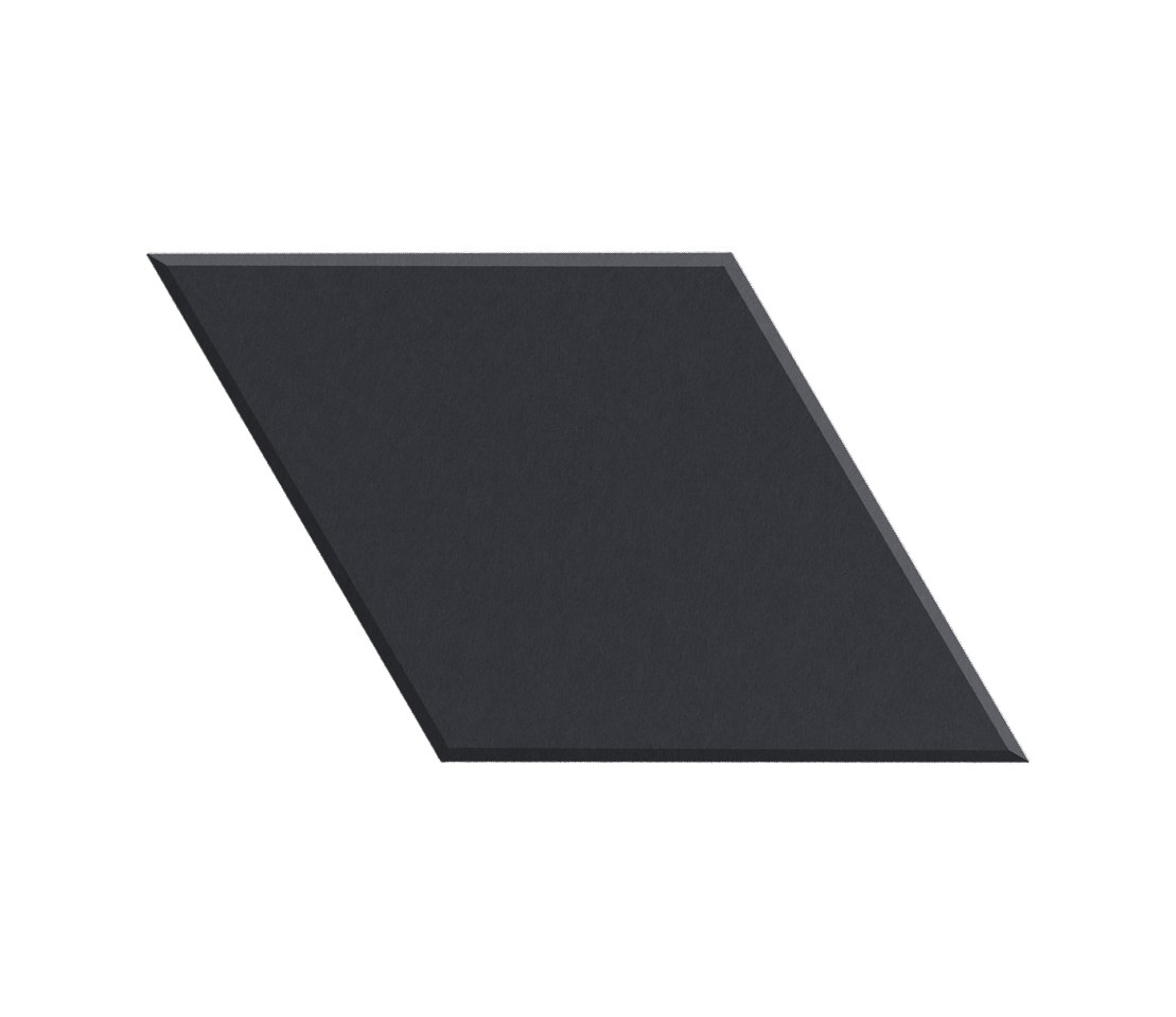 Black rectangular object on a white background